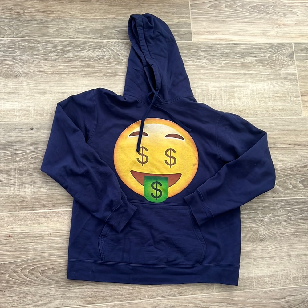 🤑Emoji Hoodie men’s or women’s size L (juniors)